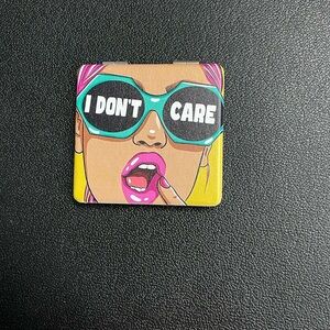 New  Pop Art "I Don't Care" magnifying mirror